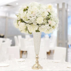 2 Pack | Gold Tall Crystal Beaded Trumpet Vase Set, Table Centerpiece -Home Decor Promotional Store CHDLR 042 32 GOLD 01.progressive c7d69264 6c80 4e53 9dcb b687d40df53a