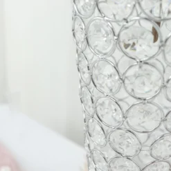 2 Pack | Silver Tall Crystal Beaded Trumpet Vase Set, Table Centerpiece -Home Decor Promotional Store CHDLR 042 32 SILV D06.progressive 4bcb330a 46b8 4164 9e52 a6a1e654db90