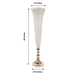 2 Pack | Gold Tall Crystal Beaded Trumpet Vase Set, Table Centerpiece -Home Decor Promotional Store CHDLR 042 40 GOLD 98 550x 0866fbd0 fad9 4810 a27a 3298937ba6ae