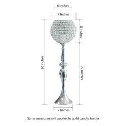 Metal Acrylic Crystal Goblet Candle Holder, Flower Ball Stand 30" 13 Metal Acrylic Crystal Goblet Candle Holder, Flower Ball Stand 30" -Home Decor Promotional Store CHDLR 051 SILV 98 min.progressive 96af2b13 e031 4986 8f79 1c1f5e5e5b9f