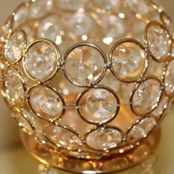 5 Arm Gold Metal Crystal Horizontal Candelabra Goblet Candle Holder Stand 27" -Home Decor Promotional Store CHDLR 053 1 grande progressive png