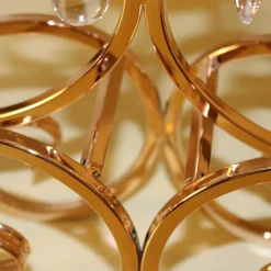 5 Arm Gold Metal Crystal Horizontal Candelabra Goblet Candle Holder Stand 27" -Home Decor Promotional Store CHDLR 053 2