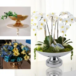 12" Round Metal Pedestal Flower Pot Floating Candle Bowl, Display Dish -Home Decor Promotional Store CHDLR 054 EBC2.progressive 8270d03f 3403 4bcf b0ad 6fe6458a3899