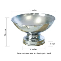 12" Round Metal Pedestal Flower Pot Floating Candle Bowl, Display Dish -Home Decor Promotional Store CHDLR 054 SILV 11 98 min.progressive 1b7b2eba 6935 4115 a9e7 a536fe00992a