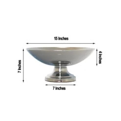 15" Round Metal Pedestal Flower Pot Floating Candle Bowl, Display Dish -Home Decor Promotional Store CHDLR 054 SILV 14 98.progressive 0fafbb66 9a72 4fd8 8b77 87f094c0d247