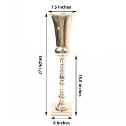 Gold Trumpet Metal Flower Vase, European Style Centerpiece - Square Base 27" Tall -Home Decor Promotional Store CHDLR 062 28 GOLD 98.progressive 9e7e41cf e4e4 4aac ad47 c6d6664b6788