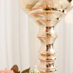 Gold Trumpet Metal Flower Vase, European Style Centerpiece - Square Base 27" Tall -Home Decor Promotional Store CHDLR 062 28 GOLD D11.progressive 746a61f6 306f 46e4 8944 325aa426281d