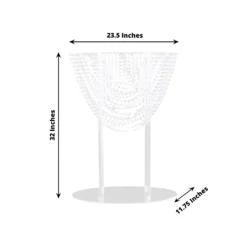 Acrylic Crystal Chandelier Bouquet Pillar Centerpiece, Large Flower Arrangement Table Stand 32" Tall -Home Decor Promotional Store CHDLR 065 32 CLR 98