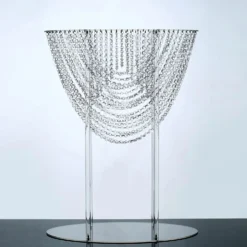 Acrylic Crystal Chandelier Bouquet Pillar Centerpiece, Large Flower Arrangement Table Stand 32" Tall -Home Decor Promotional Store CHDLR 065 32 CLR D04