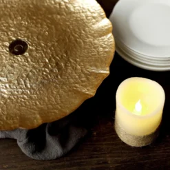 Glass Pedestal Plate Riser, Dessert/Appetizer Display Stand - Scalloped Edge 14" 25 Glass Pedestal Plate Riser, Dessert/Appetizer Display Stand - Scalloped Edge 14" -Home Decor Promotional Store CHDLR CAKE10 13 GOLD D07