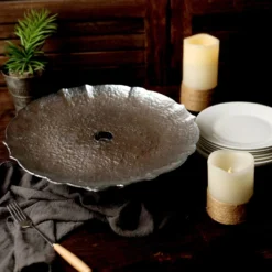 Glass Pedestal Plate Riser, Dessert/Appetizer Display Stand - Scalloped Edge 14" 36 Glass Pedestal Plate Riser, Dessert/Appetizer Display Stand - Scalloped Edge 14" -Home Decor Promotional Store CHDLR CAKE10 13 SILV D07 3dddb4ad a459 4b16 b70b 7fb458bab6e9