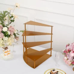 4-Tier Gold Metal Spiral Stairway Display Stand, Dessert Step Pedestal Tray 17" Tall 18 4-Tier Gold Metal Spiral Stairway Display Stand, Dessert Step Pedestal Tray 17" Tall -Home Decor Promotional Store CHDLR CAKE17 GOLD D04