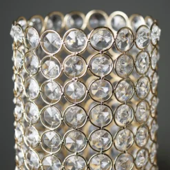 Metal Full Crystal Beaded Pillar Candle Holder Stand 16" Tall 18 Metal Full Crystal Beaded Pillar Candle Holder Stand 16" Tall -Home Decor Promotional Store CHDLR CAND 010 GOLD D01 e6a517a7 d04e 4db5 a572 a7e160c9101e