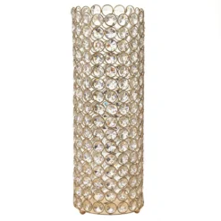 Metal Full Crystal Beaded Pillar Candle Holder Stand 16" Tall 16 Metal Full Crystal Beaded Pillar Candle Holder Stand 16" Tall -Home Decor Promotional Store CHDLR CAND 010 GOLD D02 4a085b82 2639 4ab1 8901 3d49f22a967c