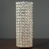 Metal Full Crystal Beaded Pillar Candle Holder Stand 16" Tall