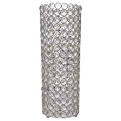 Metal Full Crystal Beaded Pillar Candle Holder Stand 16" Tall 19 Metal Full Crystal Beaded Pillar Candle Holder Stand 16" Tall -Home Decor Promotional Store CHDLR CAND 010 SILV D02 0804a465 02e1 4e2f b03c d627393a8a96