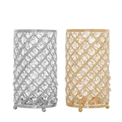 2 Pack Metal Crystal Beaded Pillar Votive Candle Holder Set, Multipurpose Crystal Flower Stem Vase 9" 18 2 Pack Metal Crystal Beaded Pillar Votive Candle Holder Set, Multipurpose Crystal Flower Stem Vase 9" -Home Decor Promotional Store CHDLR CAND 011 SILV D18.progressive 77cc4ea5 0e5f 427c b089 39b73afd9afb