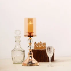 Gold Metal Pillar Candle Holder With Hurricane Glass Tube & Crystal Globes 22 Gold Metal Pillar Candle Holder With Hurricane Glass Tube & Crystal Globes -Home Decor Promotional Store CHDLR CAND 021 15 GOLD D07.progressive f4216ce2 b49b 4e45 b0c2 842a5618e3c6