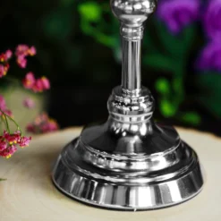 Hurricane Glass Pillar Candle Holder, Lace Design Votive Candle Stand 13" Tall -Home Decor Promotional Store CHDLR CAND 025 13 SILV D09.progressive 1334b5d0 69b7 4478 96c8 e898efa7a51d scaled