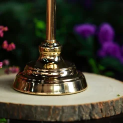 Hurricane Glass Pillar Candle Holder, Lace Design Votive Candle Stand 17" Tall -Home Decor Promotional Store CHDLR CAND 025 17 GOLD D04.progressive e1bbe1a5 834c 4d54 a923 d891136d2ee6