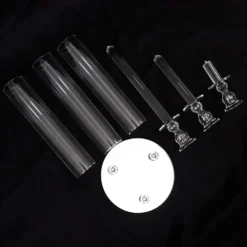 Clear Crystal Cluster Round Taper Candelabra, Candle Holder For Votive, Pillar Or LED Candles With Mirror Base -Home Decor Promotional Store CHDLR CAND 030R 3 CLR D06.progressive 8fa7c547 c3cd 4a35 bb42 2c860a4671f0