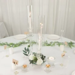 Clear Crystal Cluster Round Taper Candelabra, Candle Holder For Votive, Pillar Or LED Candles With Mirror Base -Home Decor Promotional Store CHDLR CAND 030R 3 CLR D15.progressive 7aea5c42 4710 4a15 b577 c3e22f451661