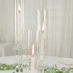 Clear Crystal Cluster Round Taper Candelabra, Candle Holder For Votive, Pillar Or LED Candles With Mirror Base -Home Decor Promotional Store CHDLR CAND 030R 3 CLR D18.progressive 9b604574 ae2a 4d94 bef6 9a1af0979b3b