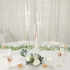 Clear Crystal Cluster Round Taper Candelabra, Candle Holder For Votive, Pillar Or LED Candles With Mirror Base -Home Decor Promotional Store CHDLR CAND 030R 3 CLR 02.progressive 7d75deaa 743e 40e2 869e f65e404832d1