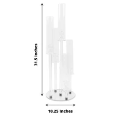 Clear Crystal Cluster Round Taper Candelabra, Candle Holder For Votive, Pillar Or LED Candles With Mirror Base -Home Decor Promotional Store CHDLR CAND 030R 5 CLR 98.progressive f8f27d68 37c0 49d1 99ad 6f876faa8e9f