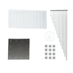 Crystal Cluster Glass Candelabra Floral Pedestal Stand, Square Hurricane Taper Candle Holder Stand -Home Decor Promotional Store CHDLR CAND 030S 12 CLR D10