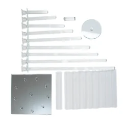 Crystal Cluster Glass Candelabra Floral Pedestal Stand, Square Hurricane Taper Candle Holder Stand -Home Decor Promotional Store CHDLR CAND 030S 9 CLR D09