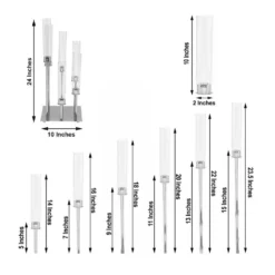 Silver Cluster Taper Candle Holder With Clear Glass Shades, Large Candle Arrangement -Home Decor Promotional Store CHDLR CAND 030 6 SILV 98 760x760 af8111af 2785 4fec 8f83 ded6318e9e98