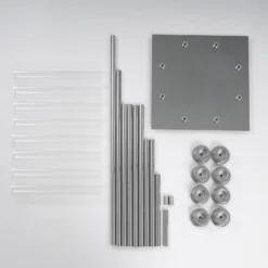 Silver Cluster Taper Candle Holder With Clear Glass Shades, Large Candle Arrangement -Home Decor Promotional Store CHDLR CAND 030 8 SILV D11