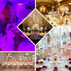 Gold Cluster Taper Candle Holder With Clear Glass Shades, Large Candle Arrangement -Home Decor Promotional Store CHDLR CAND 030 GOLD EBC2.progressive ce59ae05 f1e2 475f 81b2 37f2f9d39c51