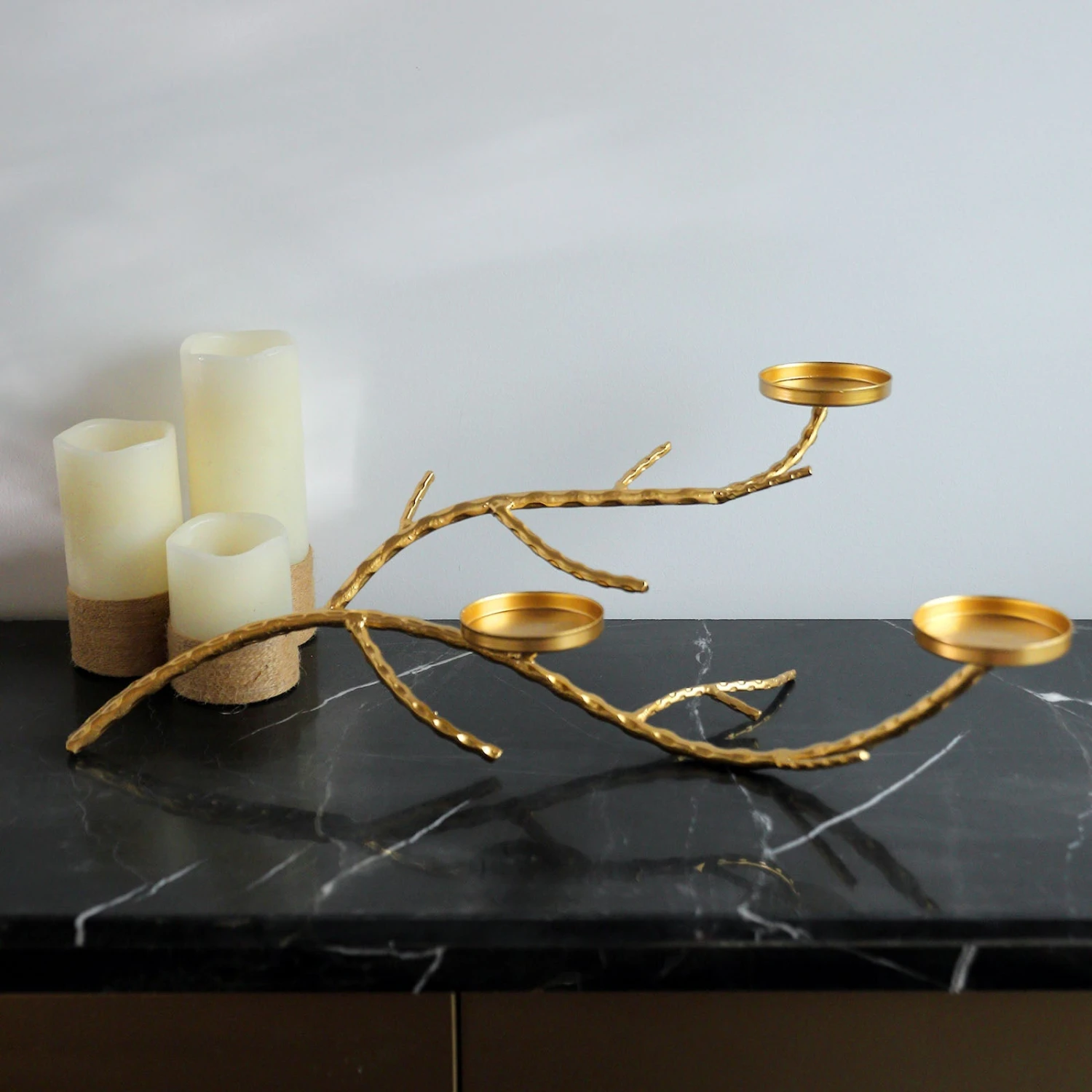 Gold Manzanita Tree Branch Candelabra Metal Twig Branch Candle Holder Stand 1 Gold Manzanita Tree Branch Candelabra Metal Twig Branch Candle Holder Stand