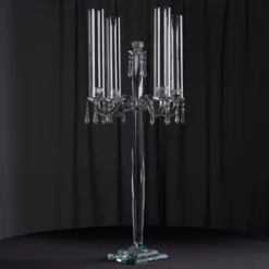 4 Arm Premium Crystal Glass Taper Candle Holder Candelabra With Chandelier Chains 36" 17 4 Arm Premium Crystal Glass Taper Candle Holder Candelabra With Chandelier Chains 36" -Home Decor Promotional Store CHDLR GLAS 022 01.progressive e00b8e98 a28d 4c52 b6df 9741afddbb3a