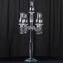 5 Arm Premium Crystal Glass Taper Candle Holder Candelabra With Chandelier Chains 40" -Home Decor Promotional Store CHDLR GLAS 026 01.progressive 1d8fd6c6 90b6 429d 8161 cb553c0d4629