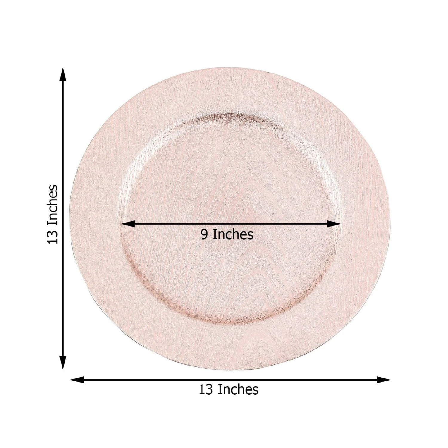 6 Pack Embossed Wood Grain Round Acrylic Charger Plates, Boho Chic Table Decor 13" 5 6 Pack Embossed Wood Grain Round Acrylic Charger Plates, Boho Chic Table Decor 13" - Image 5