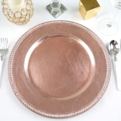 6 Pack Round Acrylic Charger Plates With Rhinestones 13" 20 6 Pack Round Acrylic Charger Plates With Rhinestones 13" -Home Decor Promotional Store CHRG 1306 046 01