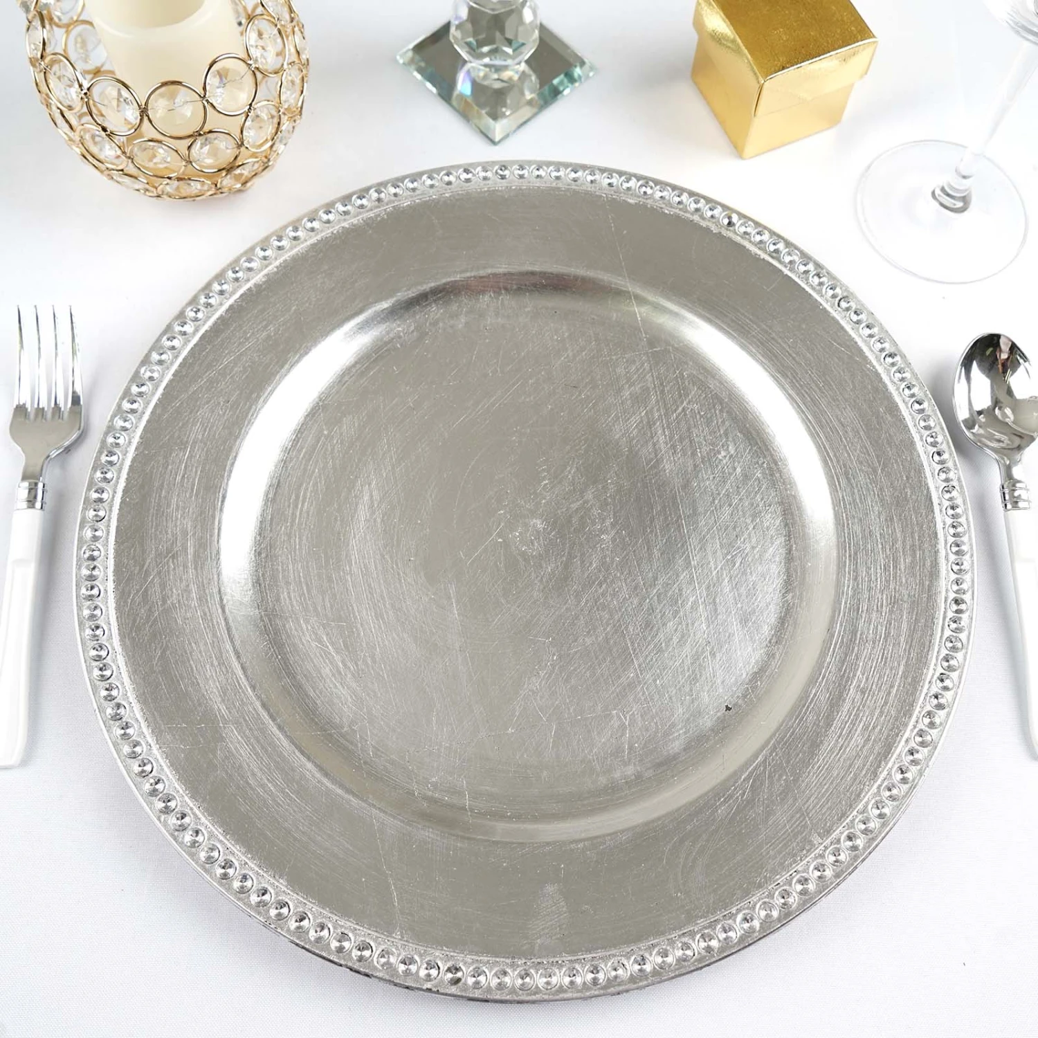 6 Pack Round Acrylic Charger Plates With Rhinestones 13" 11 6 Pack Round Acrylic Charger Plates With Rhinestones 13" - Image 11