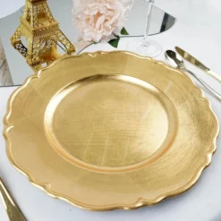 6 Pack Scalloped Edge Hard Acrylic Charger Plates 13" 32 6 Pack Scalloped Edge Hard Acrylic Charger Plates 13" -Home Decor Promotional Store CHRG 1308 GOLD 02.progressive 05783982 6df7 4298 ac28 3ab75d441bf6