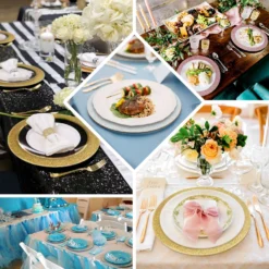 6 Pack Glitter Acrylic Plastic Round Charger Plates 13" -Home Decor Promotional Store CHRG 1309 EBC2