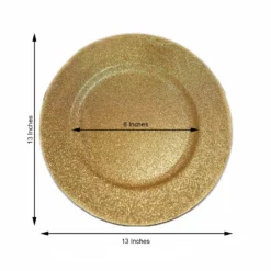 6 Pack Glitter Acrylic Plastic Round Charger Plates 13" -Home Decor Promotional Store CHRG 1309 GOLD 98.progressive 5aaad1b4 135c 40e3 8b60 72cbaa32958f
