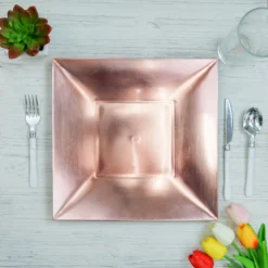 6 Pack Metallic Square Rim Acrylic Charger Plates, Modern/Glam Table Decor 12" 24 6 Pack Metallic Square Rim Acrylic Charger Plates, Modern/Glam Table Decor 12" -Home Decor Promotional Store CHRG 1350 046 01