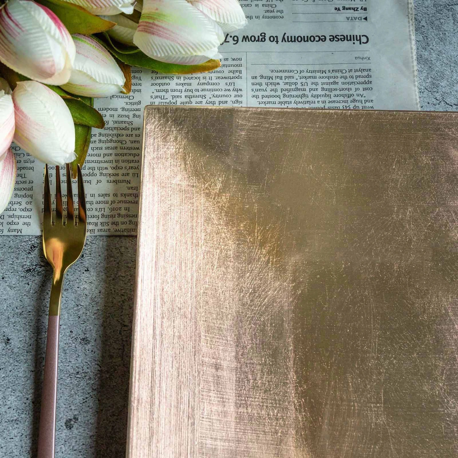 6 Pack Metallic Square Rim Acrylic Charger Plates, Modern/Glam Table Decor 12" 8 6 Pack Metallic Square Rim Acrylic Charger Plates, Modern/Glam Table Decor 12" - Image 8