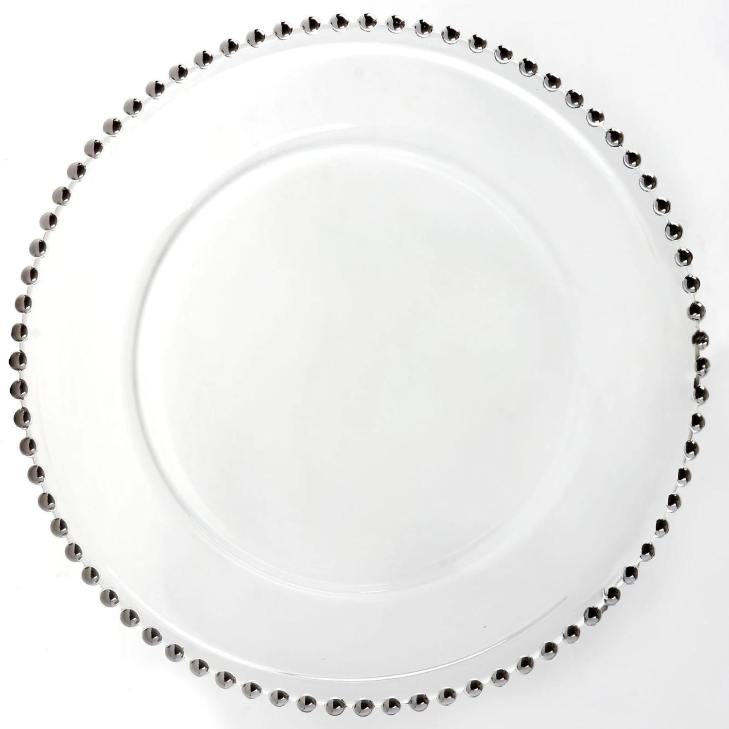 8 Pack Beaded Round Glass Charger Plates, Tabletop Decor 12" 6 8 Pack Beaded Round Glass Charger Plates, Tabletop Decor 12" - Image 6