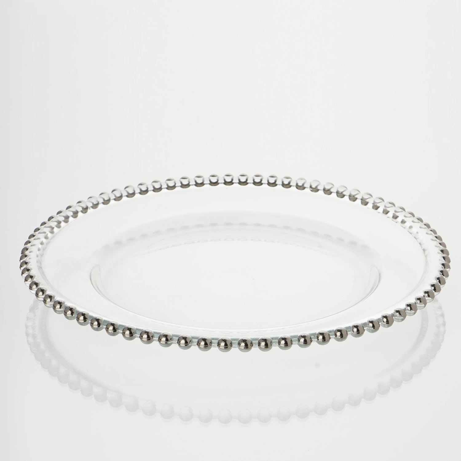 8 Pack Beaded Round Glass Charger Plates, Tabletop Decor 12" 12 8 Pack Beaded Round Glass Charger Plates, Tabletop Decor 12" - Image 12