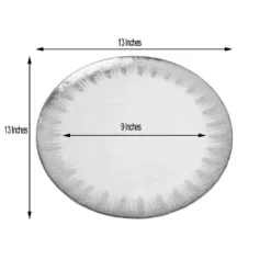 8 Pack Round Glass Charger Plates With Metallic Spray Rim 13" 19 8 Pack Round Glass Charger Plates With Metallic Spray Rim 13" -Home Decor Promotional Store CHRG GLAS0003 SILV 98 760x760 f95d4948 a22a 4090 851e d509c1924e8f