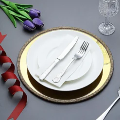 2 Pack Mirror Glass Charger Plates With Rhinestone Rim 13" Round 24 2 Pack Mirror Glass Charger Plates With Rhinestone Rim 13" Round -Home Decor Promotional Store CHRG GLAS0004 GOLD D03.progressive fd31bcbc 109a 4f38 8162 5e04447e44d3