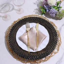 8 Pack Luxurious Braided Rim Glass Charger Plates, Clear Round Charger Plates 13" 21 8 Pack Luxurious Braided Rim Glass Charger Plates, Clear Round Charger Plates 13" -Home Decor Promotional Store CHRG GLAS0005 BLK D08.progressive fd7a0c41 70dd 42ea 8f08 288d408bce35